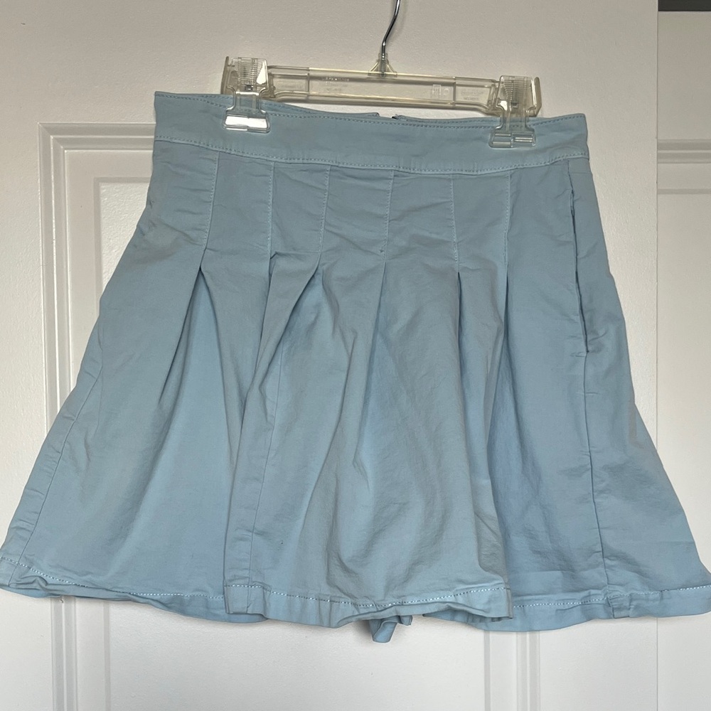 American Eagle Light Blue Pleated Skirt